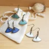 Boucles d'oreilles Adèle, en grès émaillé, trois coloris