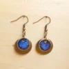 Boucles d'oreilles en céramique émaillée et laiton